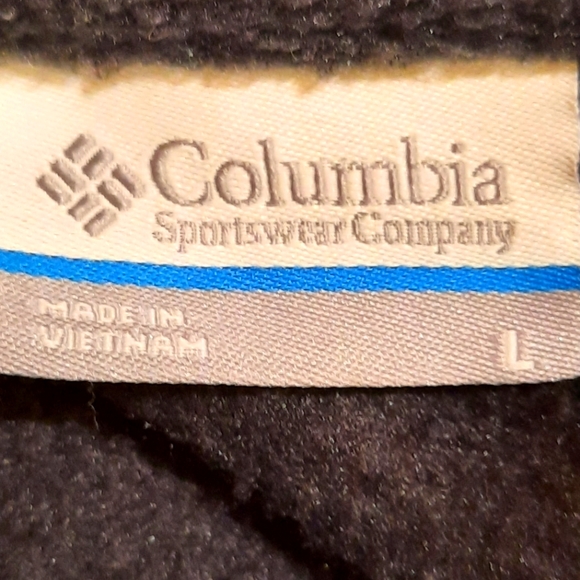Columbia Black Fleece Zip-Up Vest size Large - Picture 7 of 8